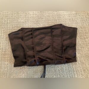Black Strapless Corset Top